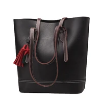 womens handbag shoulder bag large capacity bucket bag womens large bag european and american tassel classic fashion atmosphere