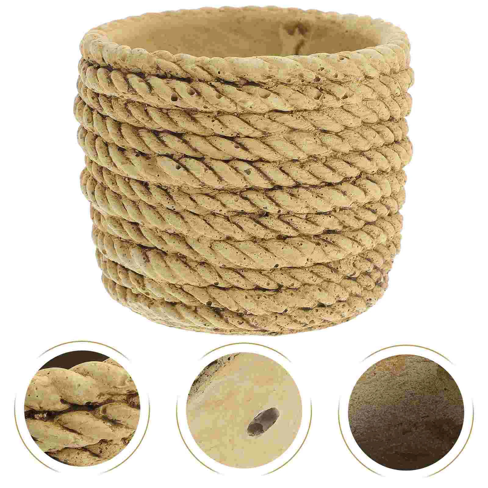 

Basket Planter Flower Pots Indoor Plants Small Succulents Pots Decorative Flower Pots Cement Flower Pot Cactus Resin Pot Planter