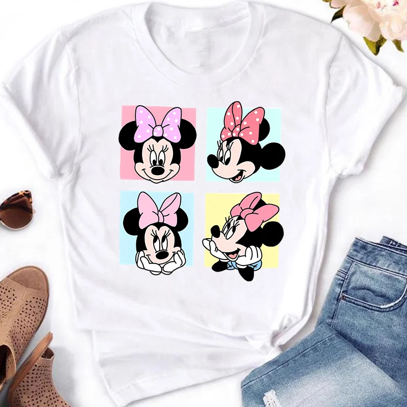 Новинка 2024 модная трендовая женская футболка Miinnie Mouse Tinker Bell с диснеевским