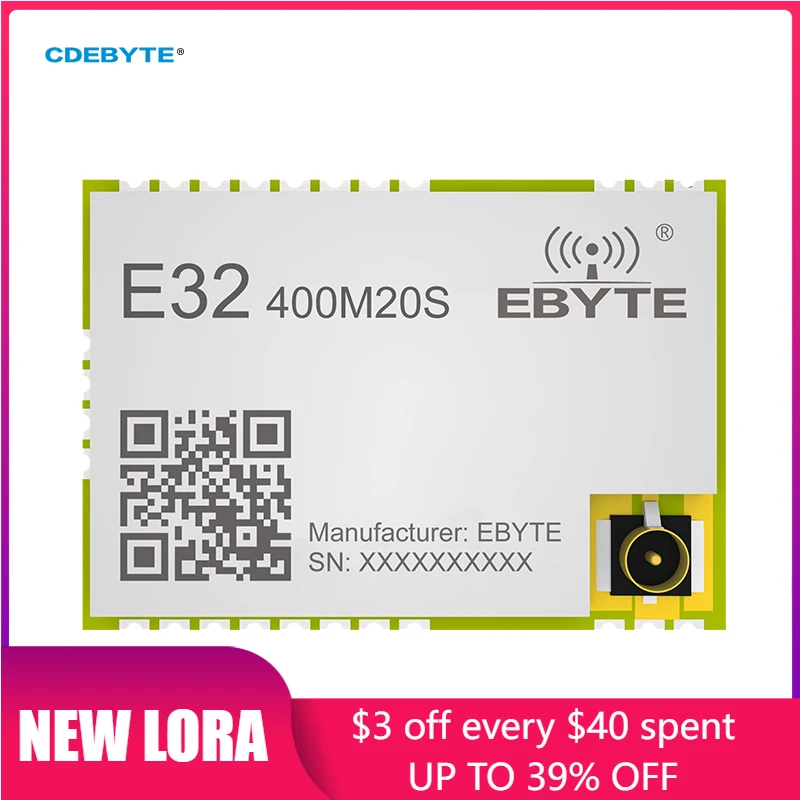 

SX1278 LoRa 433MHz 470MHz DIY Wireless Spread Spectrum Module Ebyte E32-400M20S Long Range 5km 20dBm IoT Low Power Consumption
