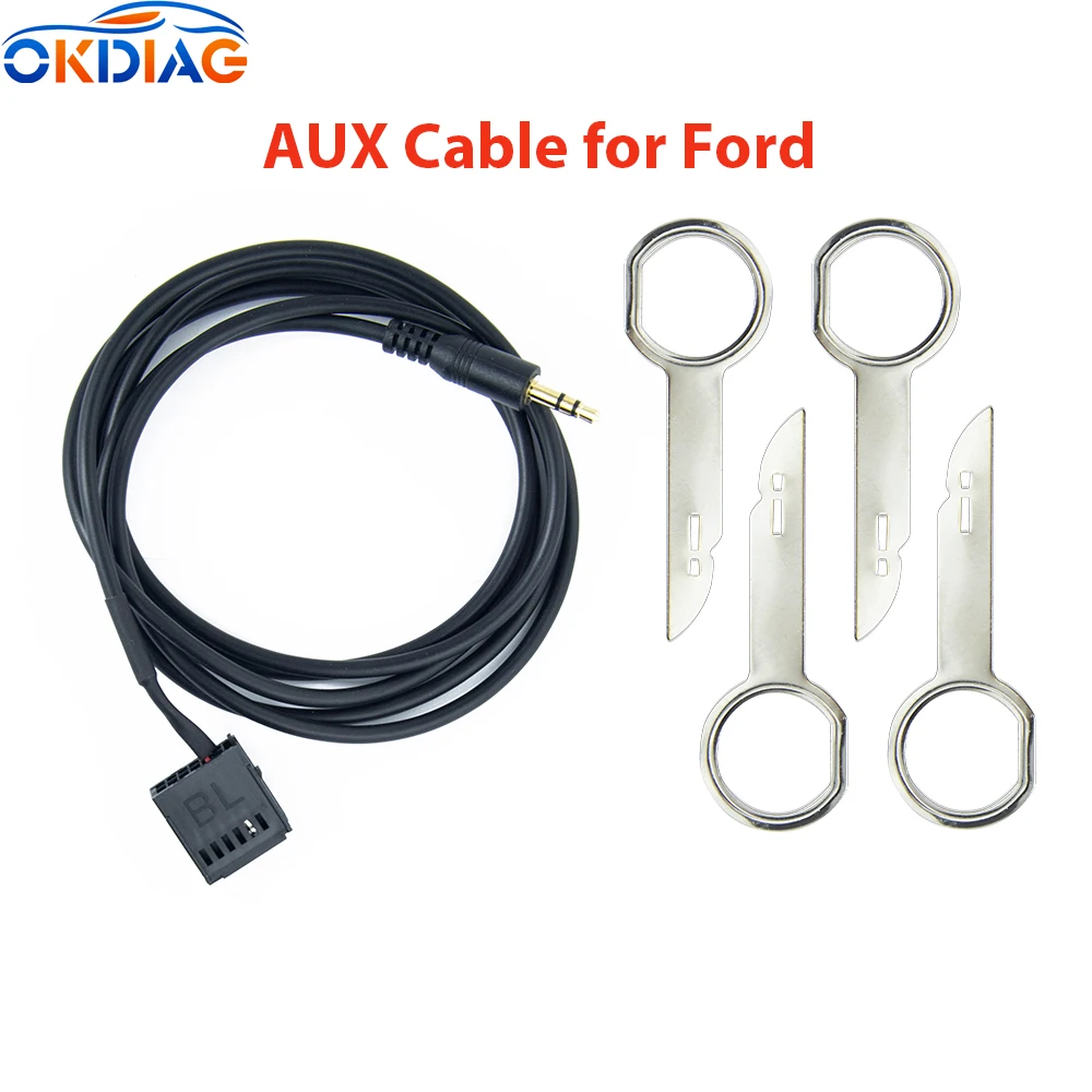 

Newest Car Radio 6000CD AUX-IN Wire ADAPTER CAR STEREO 6000-CD AUX CABLE for FORD FIESTA FOCUS Mondeo 6000 CD