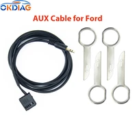 newest car radio 6000cd aux in wire adapter car stereo 6000 cd aux cable for ford fiesta focus mondeo 6000 cd
