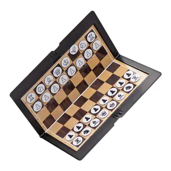 Magnetic Folding Chessboard Wallet Chess Set Portable Travel Family Party Chess Set International Chess Game 2