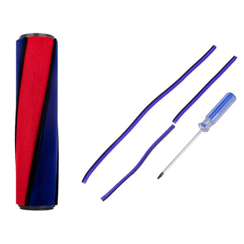 

NEW-Soft Roller Brush Rod Roller Brush For Dyson V6 Fluffy V7 V8 SV03 V10 V11 SV03 & Soft Plush Strips Bottom Strip