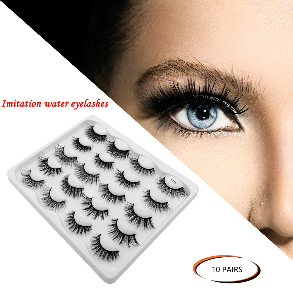 

Натуральные густые норковые волосы для макияжа, искусственные ресницы для женщин, инструмент для макияжа, Расширенный макияж, накладные ре...