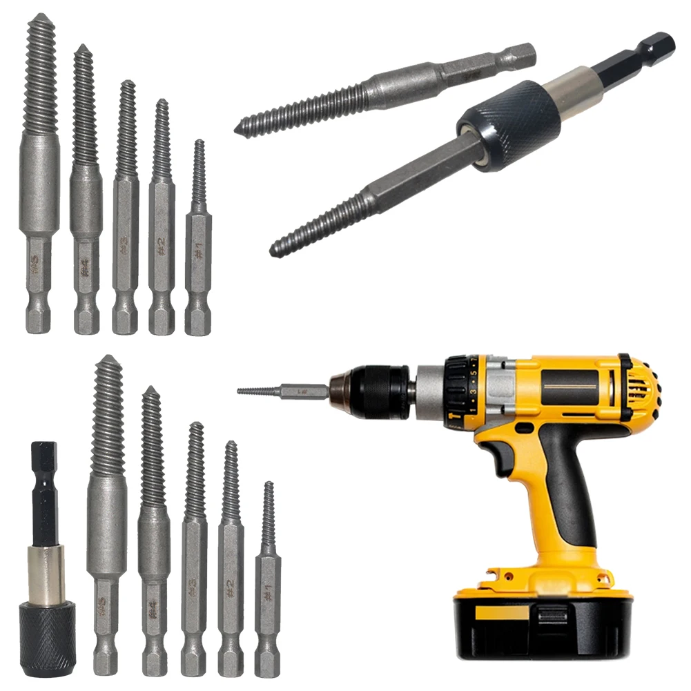 5/6 шт. экстрактор винтов с шестигранной ручкой и сломанной головкой