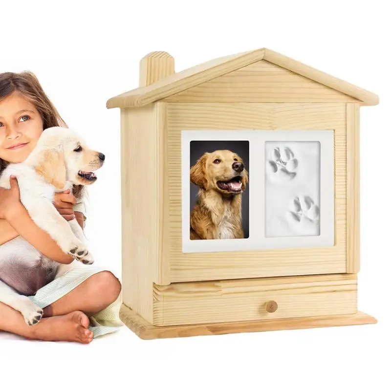 Pet Cremation Box Wooden Pet Urns For Dogs Or Cats Ashes With Photo Pet Memorial Urns For Dog Or Cat Ashes Memorial Keepsake