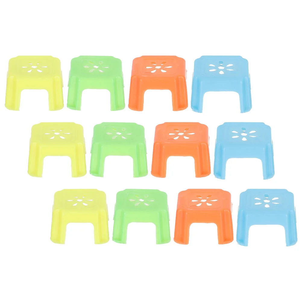 

12Pcs Mini House Furniture Dolls House Stool Miniature House Furniture Prop