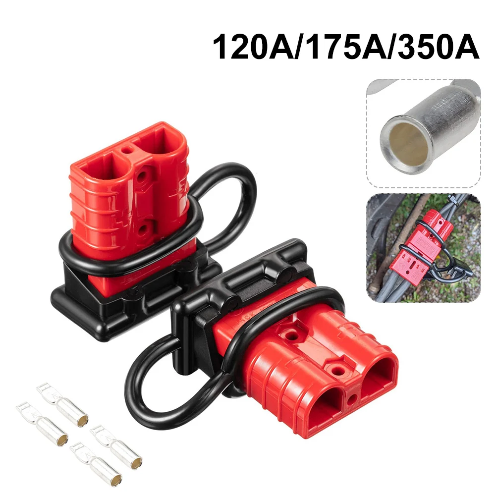 

2PCS 600V 120A/175A/350A Plug Connector Winch Quick Connect Battery Disconnect Plug with 4 Terminals Waterproof Caps for Trailer