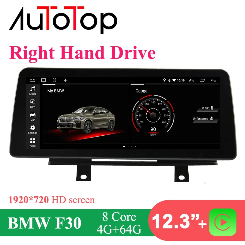 

AUTOTOP 12,3 "правосторонний привод BMW F30 NBT система Автомобильная аудиосистема мультимедийный плеер для BMW серии 3/4 F30 F31 F32 F33 F34 F36 Carplay