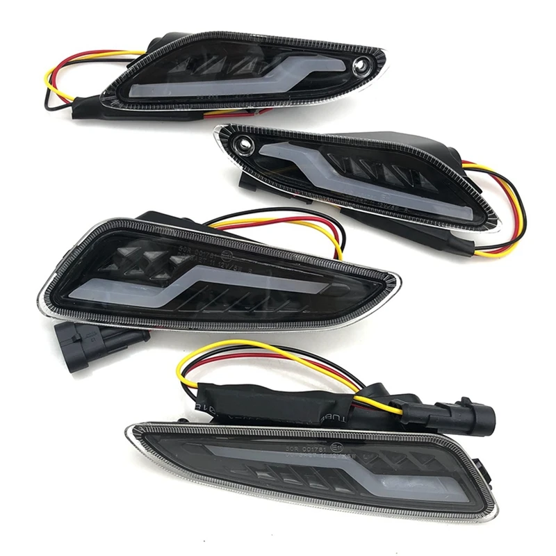 Motorcycle Front Rear Turn Signals Blinker Daytime Running LED Light For Piaggio Vespa Sprint Primavera 50 125 150CC