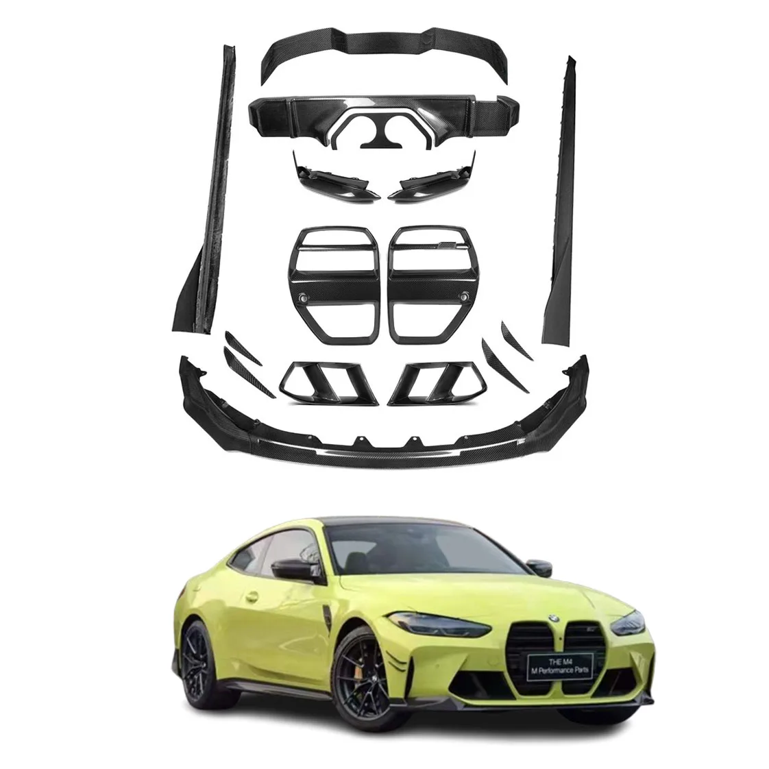 Высококачественный комплект кузова для BMW M3 M4 обновленный MP-стиль углеродное