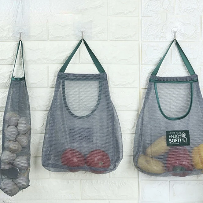 

Portable Hollow Breathable Hanging Bag for Household Storage Kitchen Fruit and Vegetable Storage Net Bag