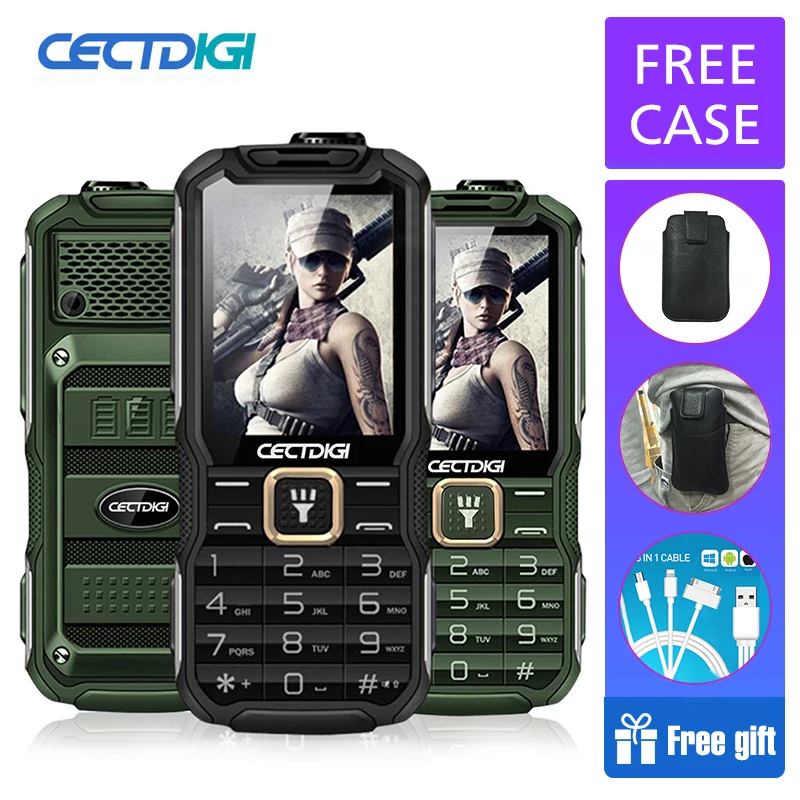 Dual SIM Keyboard Mobile phone Cectdigi T9900 2.8 inch 15800 mAh Power Bank FM Radio GSM Flashlight Shockproof Button cell phone