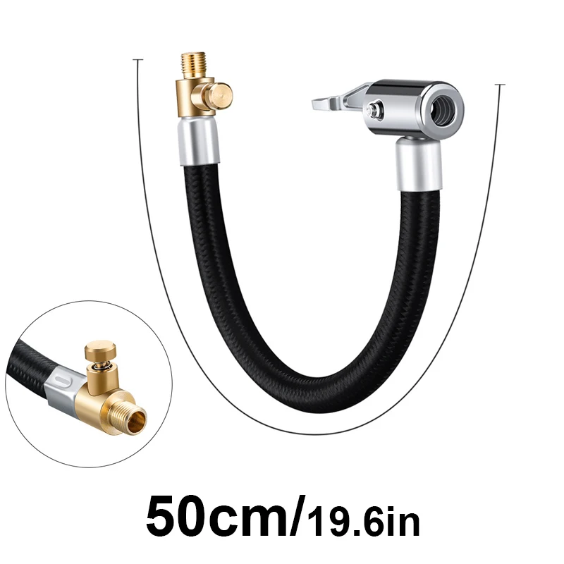 10/20/60/100 см автомобильный насос для накачивания шин, шланг, трубка, надувной воздушный насос, удлинительная трубка, адаптер, поворотное соединение для шин, фиксирующий воздушный патрон