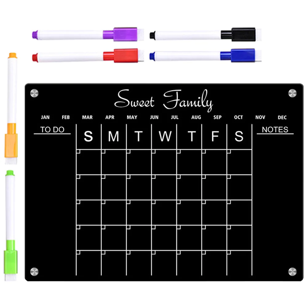 

Rewritable Message Board Schedule Daily Planning Kitchen Magnetic Planner Fridge Do List Weekly Dry Erase Wall Acrylic