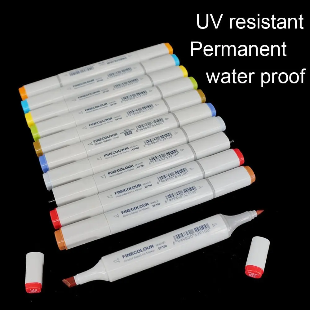 

Aventik Touch Soft 10 colors Fly Tying Waterproof Washable Permanent Twin Markers Pen Lure Flies Fishing Marker For Fishing L