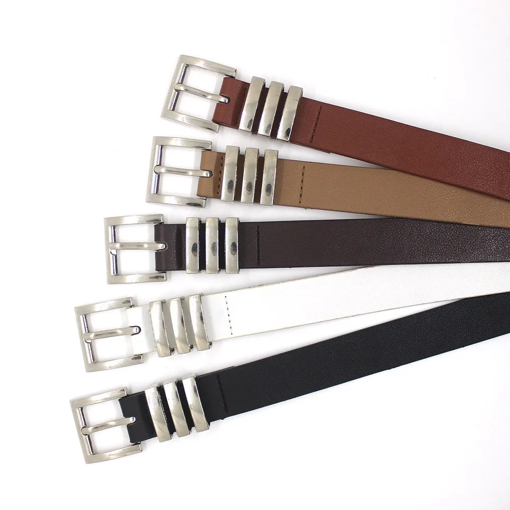 

Fashion Versatile Casual Luxury Design Trouser Dress Belts Pin Buckle Waistband Leather Belt Thin Waist Strap
