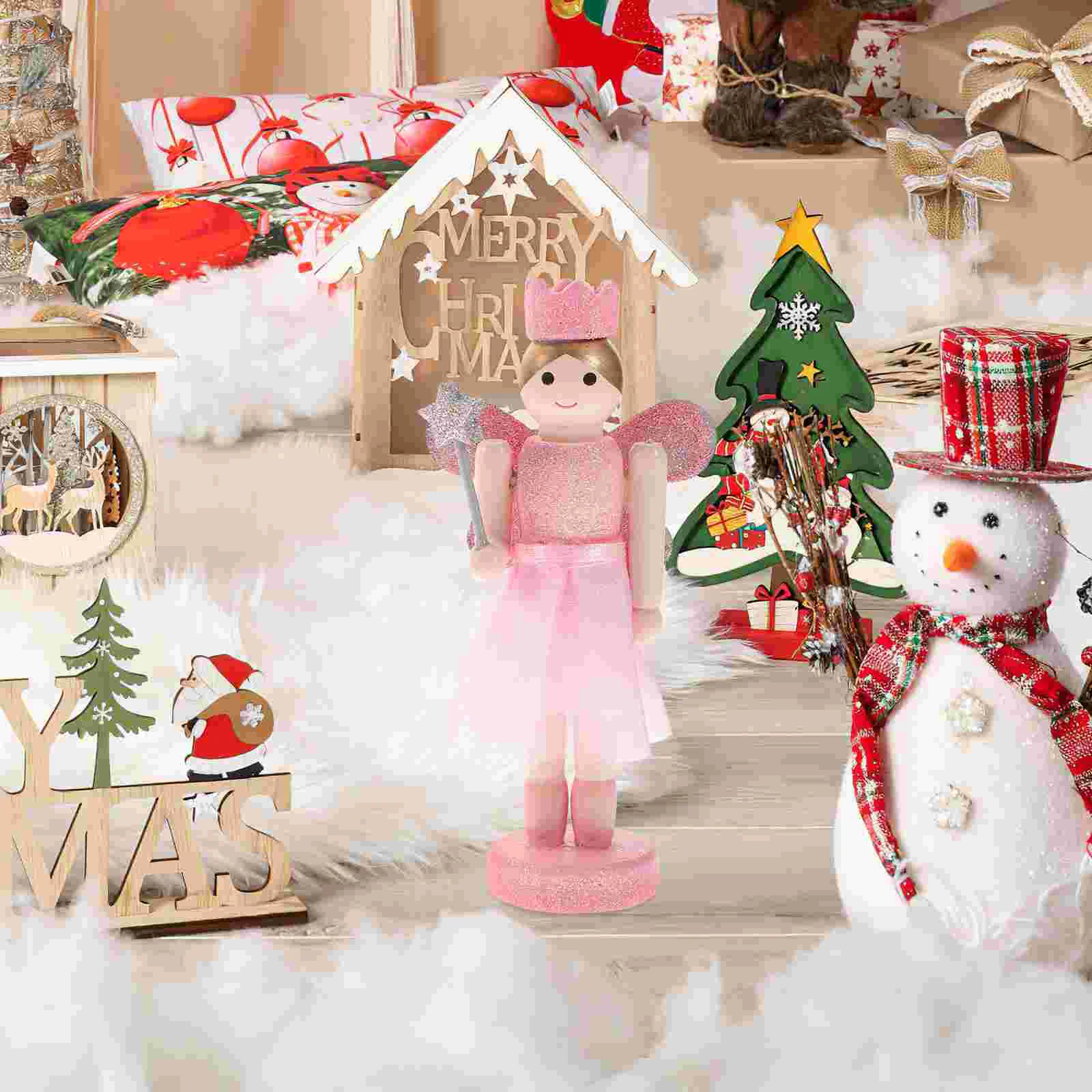 

3Pcs Christmas Nutcracker Figurines Desktop Adorns Puppet Figure Decors