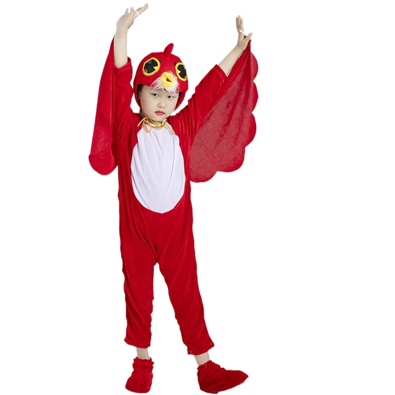 Новые детские костюмы для шоу животных на Хэллоуин Сова Орел Ворона попугай