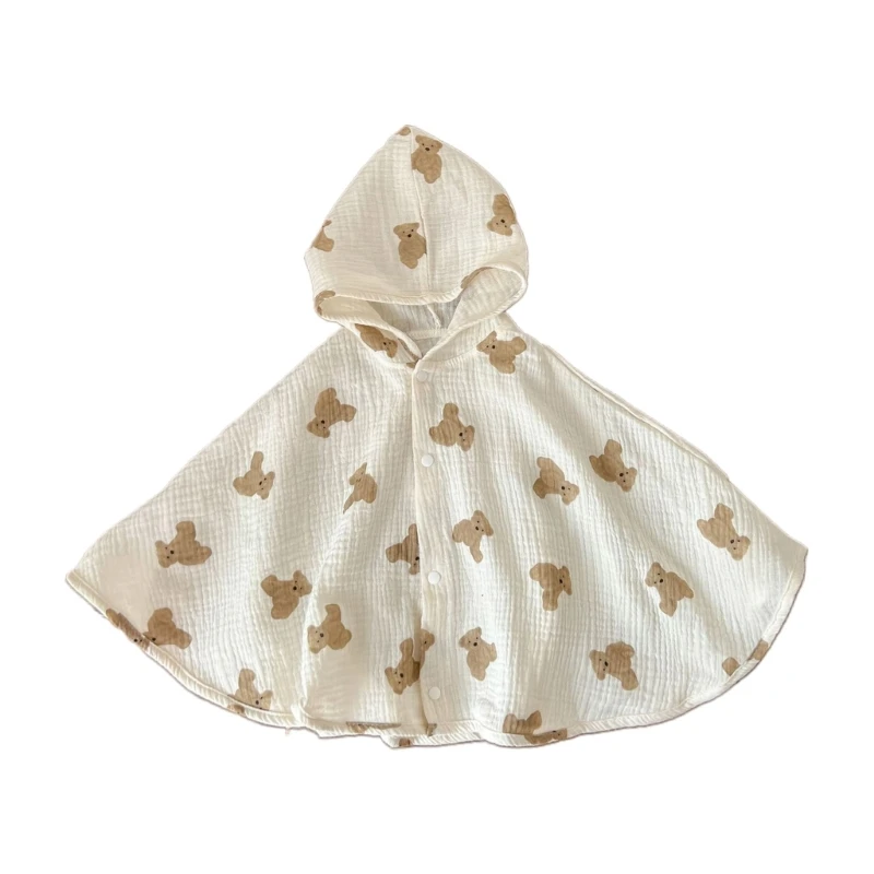 

Toddlers Hooded Towel Newborns Cotton Cloak Outdoor Baby Protective Clothes