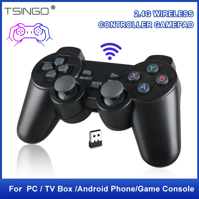 TSINGO 2.4Ghz Wireless Gamepad For PSP / PC / TV Box /Android Phone Game Controller Joystick For Super Console X Pro