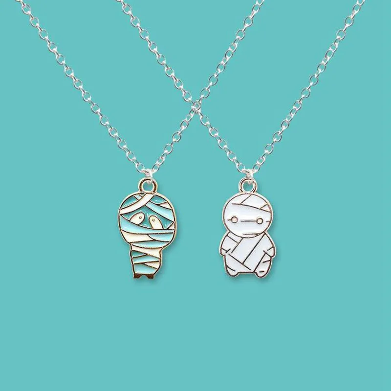

New Fashion Cute Couple Cartoon Character Necklace Send Good Friend Gift Fine Accessories Men Women Choker Free Shipping