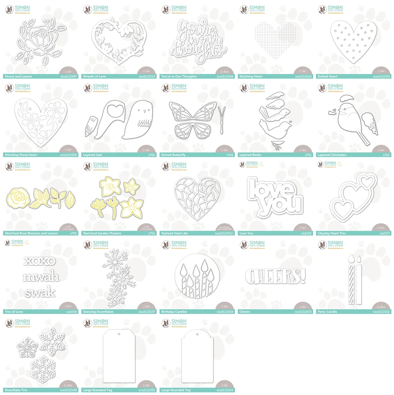 

Cutting Dies Heart Words Love You Birds Valentine's Days for Scrapbooking Stencil Hot Foil Embossing Frame Card no Stamps