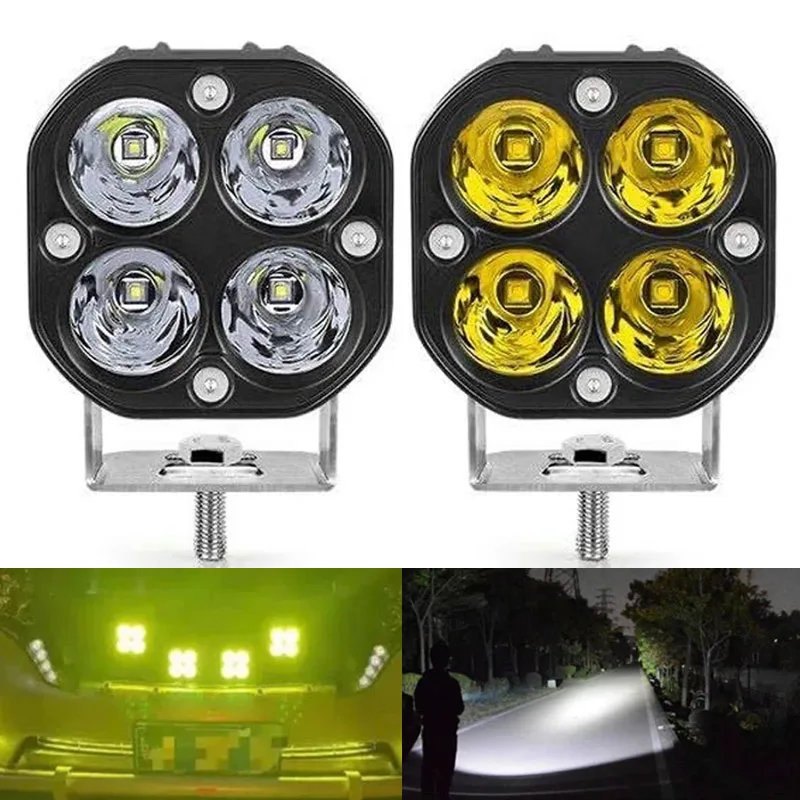 3-дюймовые светодиодные рабочие фары для мотоциклов яркие 4x4 прожекторные 25000LM