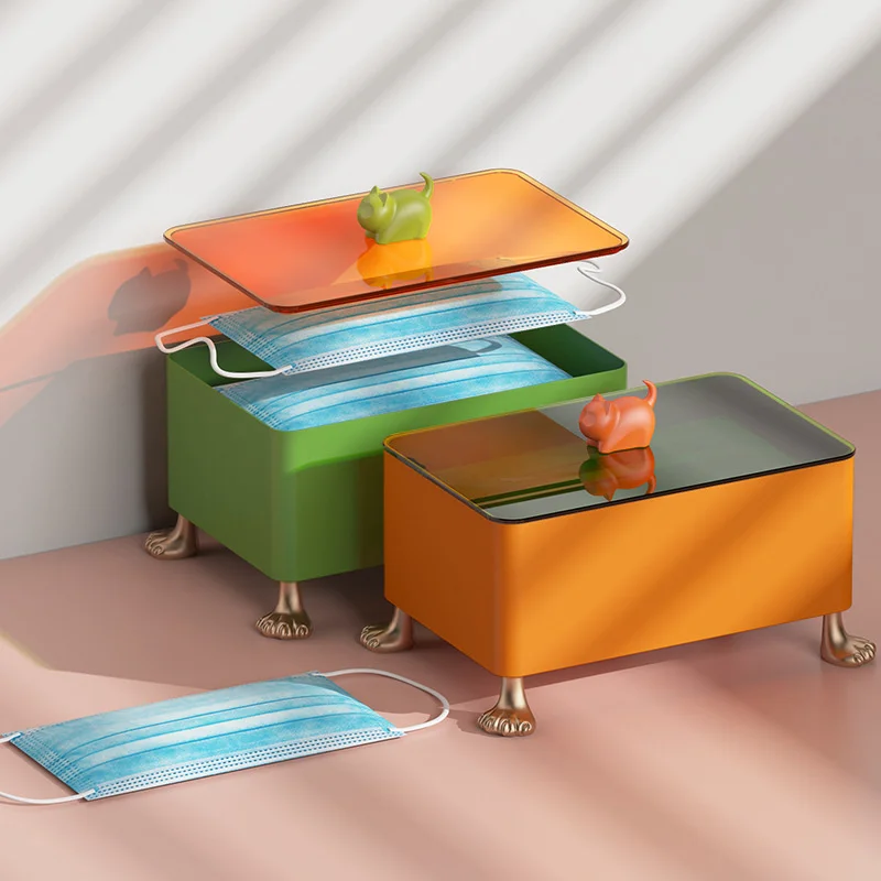 

Desktop porch mask storage box remote control household living room multifunctional sundry box