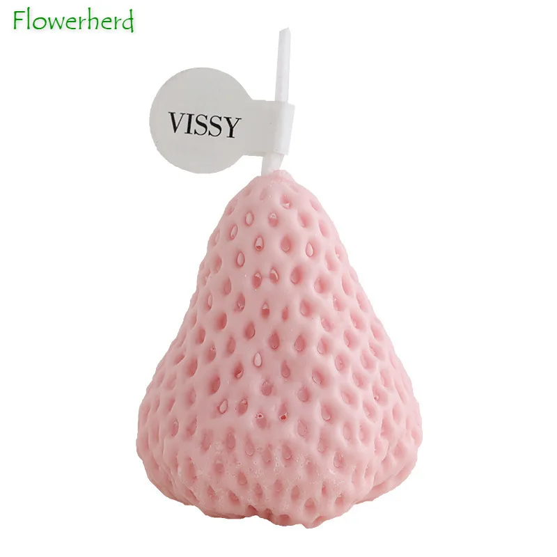 DIY парафиновая восковая Ароматизированная свеча Клубничная подарок на день