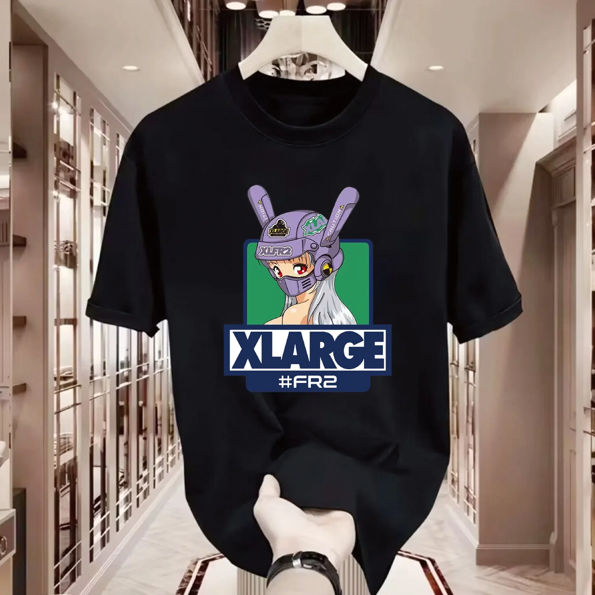 Xlarge Couple's Loose-fit Short Sleeve T-shirts Pure Cotton Summer Casual Trendy For Men Women Students