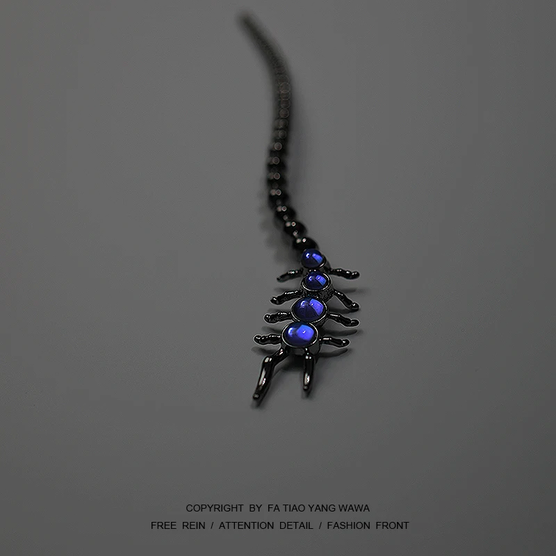 

Centipede dark hair ornament