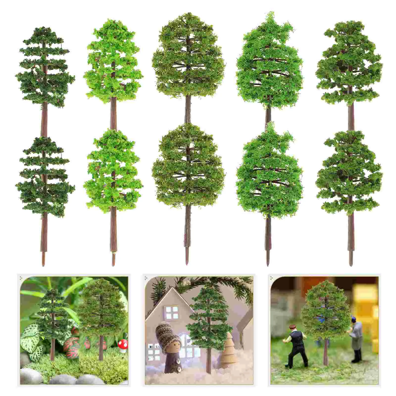 

30 Pcs Trees Figurines Office Desk Accessories Miniature Trees Train Trees Scenery Model Tree Artificiales Para