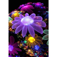 5d diamond painting purple flowers yellow flowers full drill by number kits for adults diy diamond set arts craft a0749