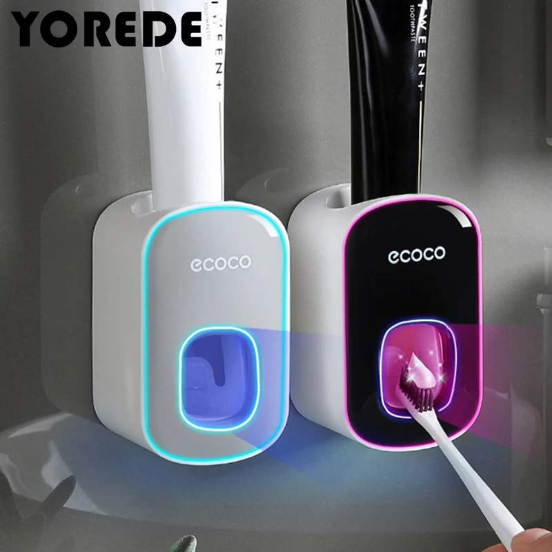 

YOREDE Automatic Toothpaste Squeezer Toothpaste Dispenser Holder Wall Mounted Squeezer Home Set Household Bathroom Accessories