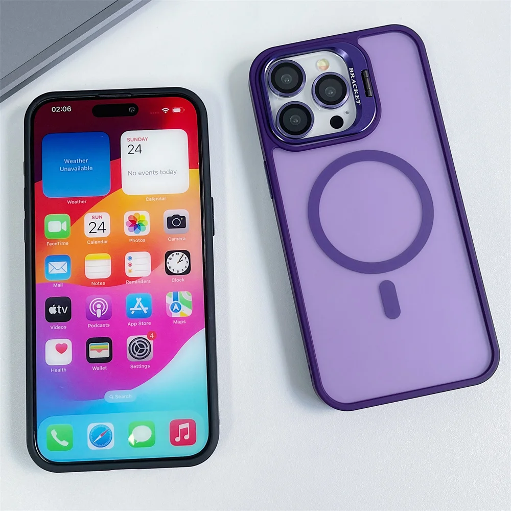 Роскошный держатель для объектива с беспроводной зарядкой Magsafe чехол телефона