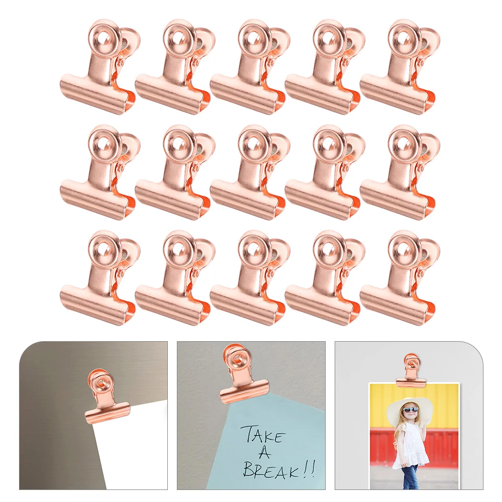 

15 Pcs Magnet Clamp Magnetic Clip Fridge Clips Metal Bulk Heavy Whiteboard Magnets Office