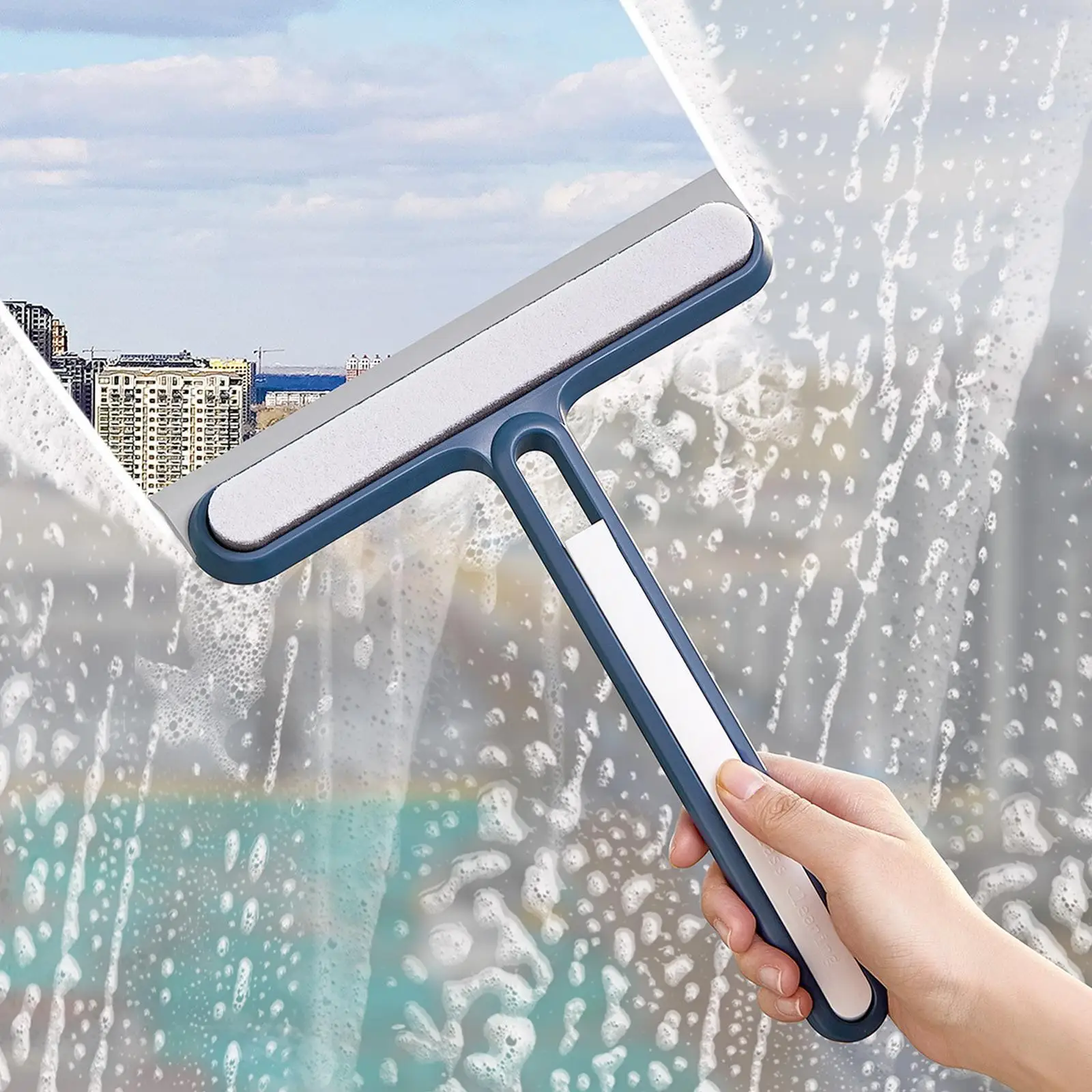 

Window Cleaner Multi-function Cleaning Tool Screen 1 Brush Glass Cleaner In Double Carpet Handheld Dust 4 Sided Brush House I2q1