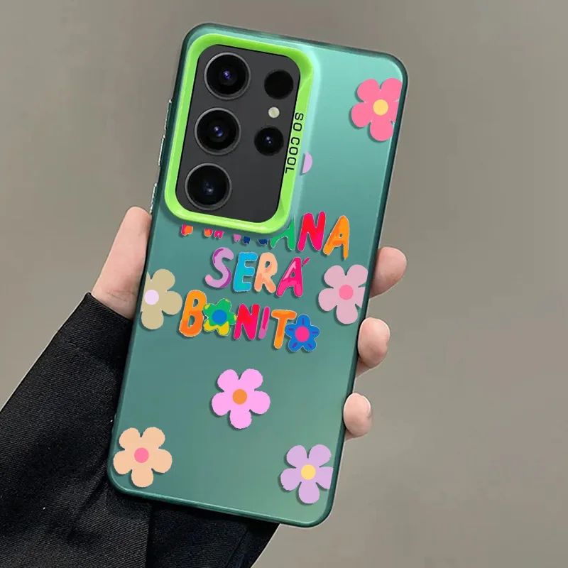 Karol G Manna Bonitо Чехол Для Телефона Samsung S24 S23 S22 S21 Note S20 Fe Ultra Plus Красочный Посеребренный