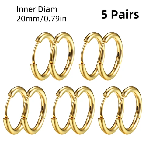 Черные мужские серьги-кольца CHIEGEEY из нержавеющей стали