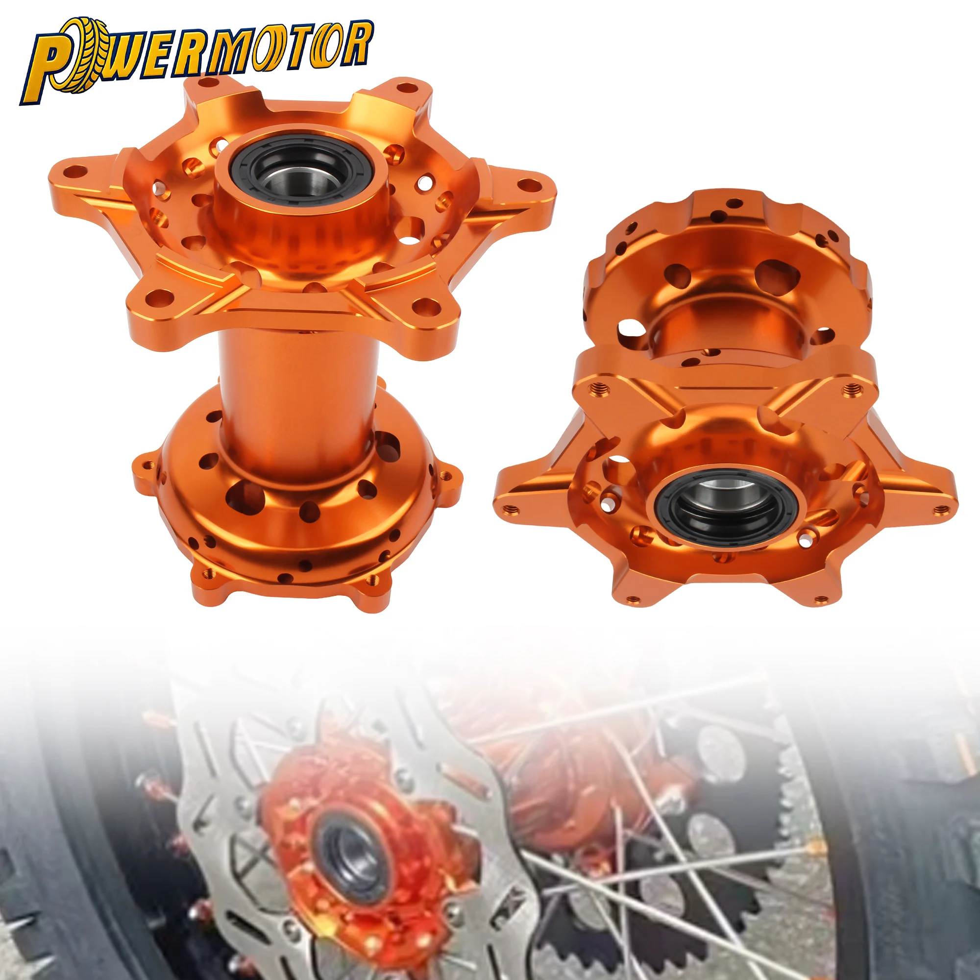 Фото Ступица колеса с 36 отверстиями для мотоцикла KTM SX SXF XC XCF EXC EXCF XCW XCFW 450SMR 125-530 2003-2023 Ступица переднего и заднего колеса для мотокросса №1