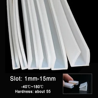 1m silicone rubber u channel edging trim seal shower door glass sealing strip u shaped bumper fit 1mm 15mm thick glass awh