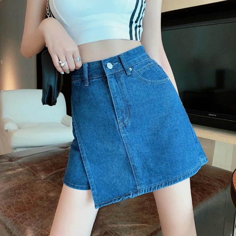 Jeans Shorts Women Vintage Denim Skirt Women Shorts High Waist A-line Miniskirt Pants Summer OL Womens Clothing Sexy Girl Shorts
