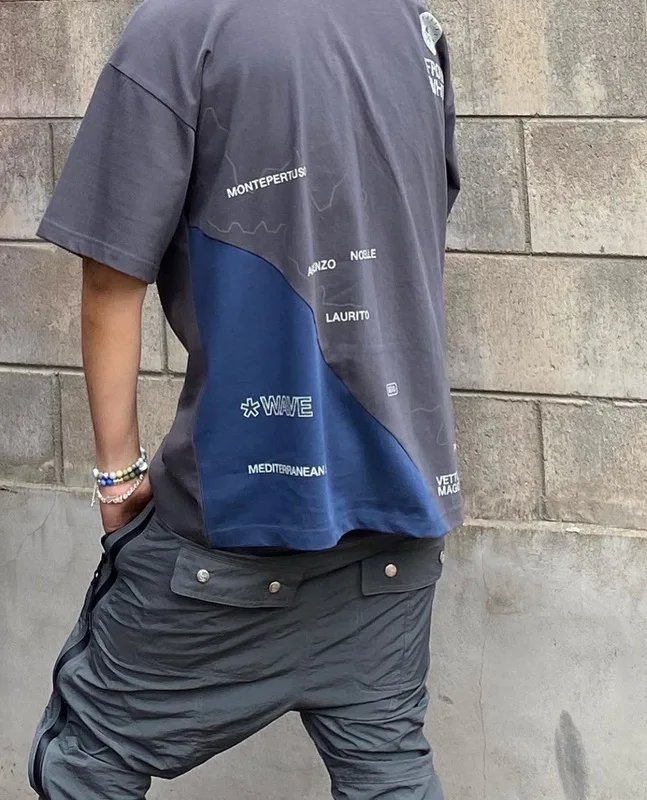 

1:1 Version FAR.ARCHIVE ROOT Compass Print T-shirt Men Women Couple 100% Cotton T Shirt Hip Hop High Street Oversize Casual Tee