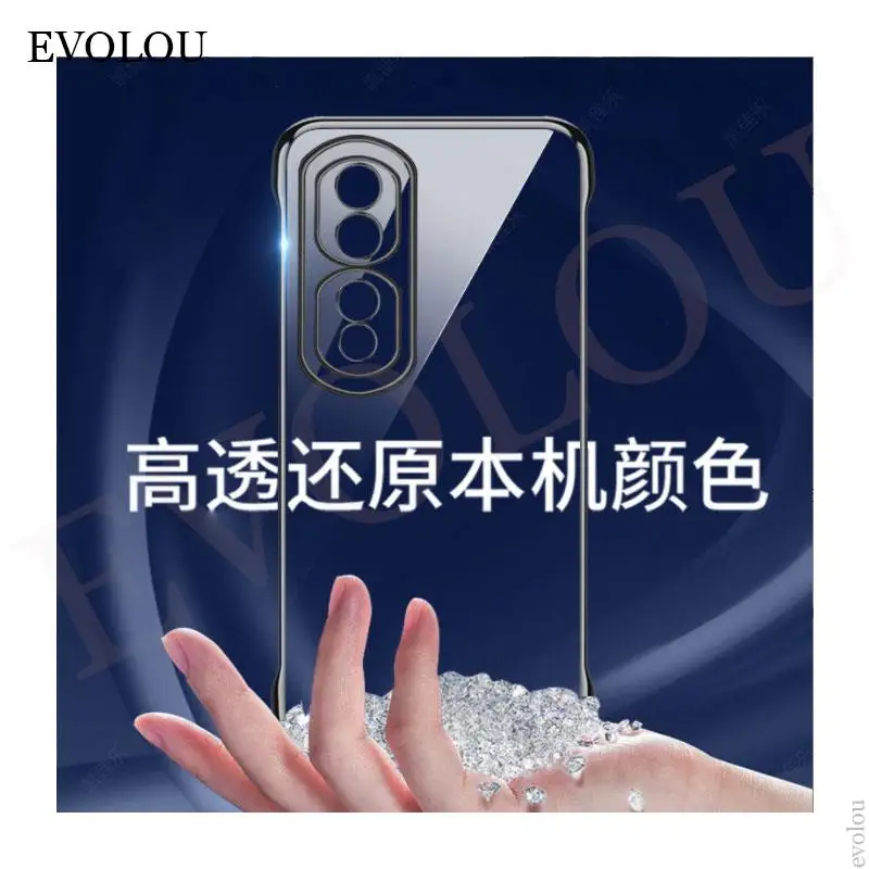 Для Oppo Reno 10 Pro Plus покрытие безрамный Прозрачный жесткий чехол для 8 9pro 7SE