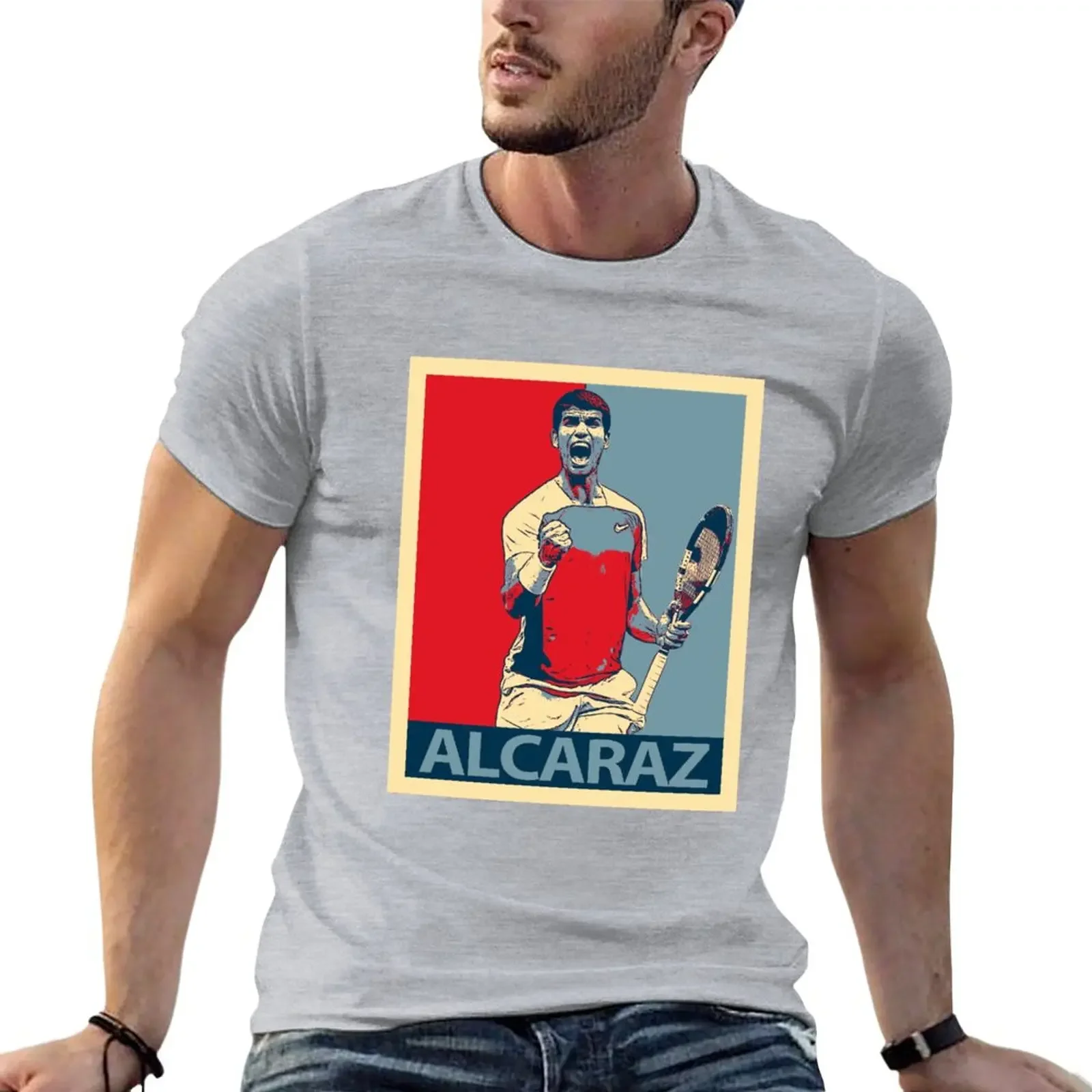 Футболка мужская оверсайз с принтом Карлоса алаза 2024