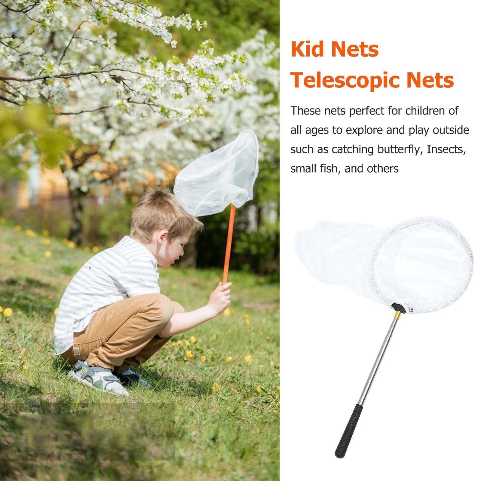 

Nets Net Fishingkids Telescopicinsects Extendable Bug Kid Bird Fish Catching Insect Garden Catcher Landing Animal Adults