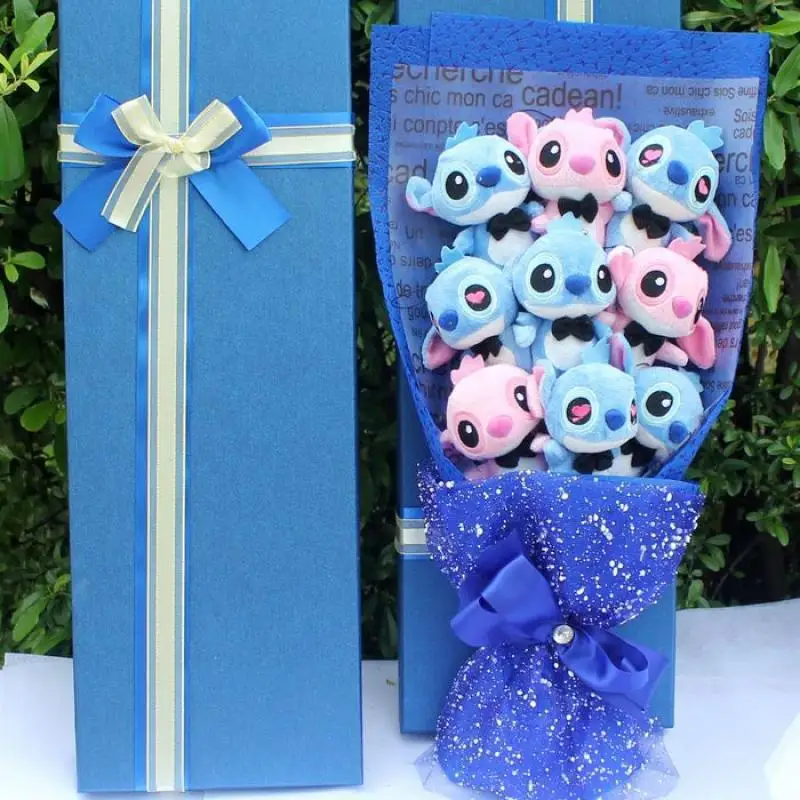 

Disney Stitch Cartoon Interstellar Baby Plush Bouquet Cute Plush Doll Bouquet Birthday Graduation Tanabata Valentine's Day Gift