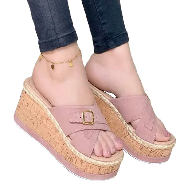 

2022 New Blue Feather Sandals Women flip-flops High Heels Sandalias Ladies Summer Fur Shoes Pumps Party Wedding Shoes Woman